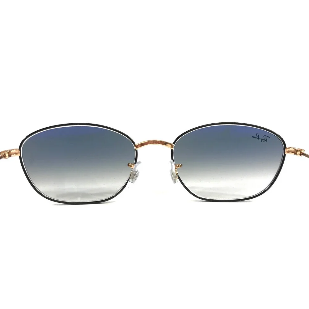 Ray-Ban Sunglasses RB3749 9272/3F Arista Gold Oval Frame w/ Gradient Blue Lenses
